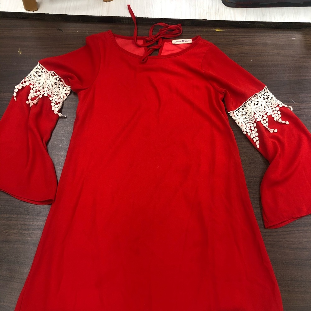 Altar’d State Dress Medium red lace